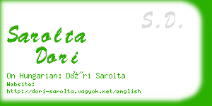 sarolta dori business card